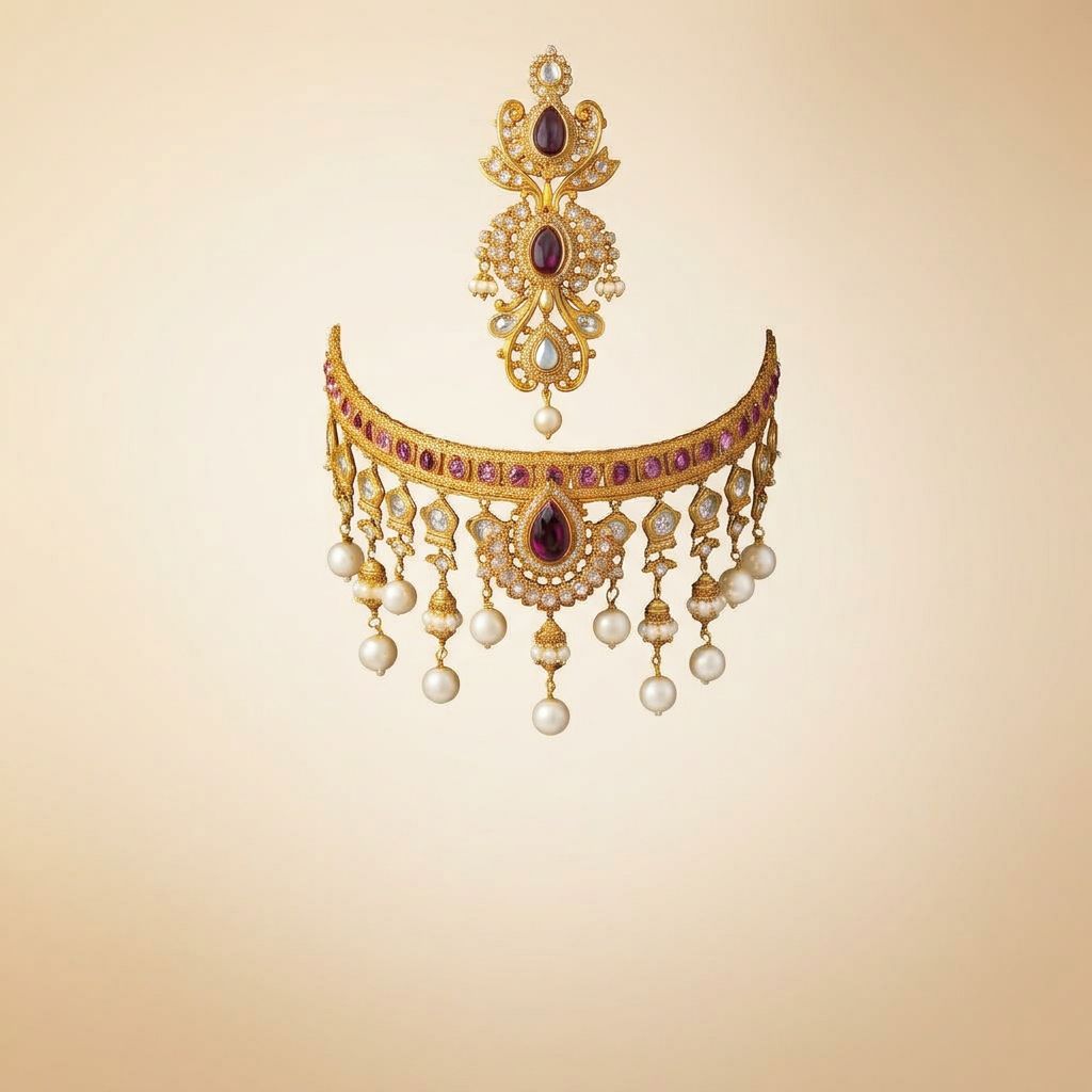Ruby Meenakari Tikka