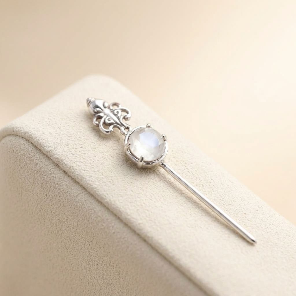 Moonstone Nose Pin
